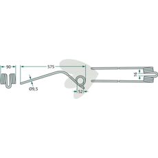 Spring pins for tedder Kuhn 575mm