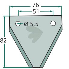 Mower Blade smooth hole mm 25-pcs
