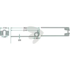 Hay tine Fortschritt 382 mm