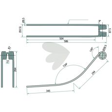 Niemeyer Rake Tine 575 mm
