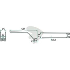 Niemeyer Rake Tine 585 mm 600041