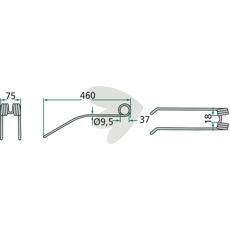 Niemeyer Rake Tine 460 mm