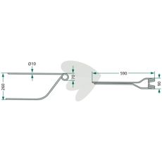Niemeyer Rake Tine 590 mm