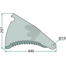 Knife for cutting cart - 60810