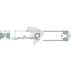 Pick-up pin Claas 190 mm - 8214211