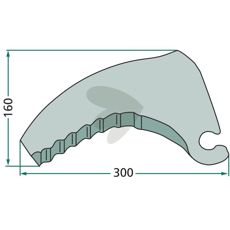 Knife for round baler - 84024222