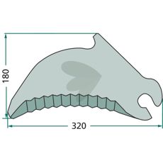 Knife for round baler - 84056505