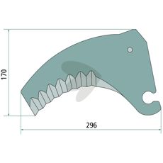 Knife for round baler - 8460775
