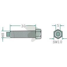 Screw M8 x 30