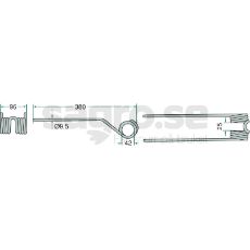 Tine for rotary rake