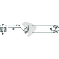 Pick-up pin Strautmann, Kemper, Hagedorn 150 mm