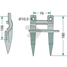 Double finger 6" in main area