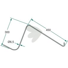 Tine Vicon (Kverneland) etc. Length 300 mm 90092611