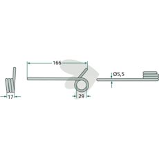 Pick-up pin Claas 166 mm 9317041