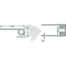 Pick-up pin 160 mm Krone - 937919.0