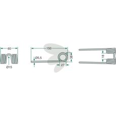 Pick-up Pin Krone 150 mm - 938006.1