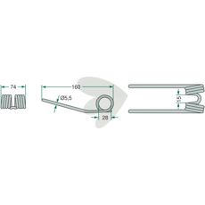 Pick-up pin 160 mm Krone - 938040.3