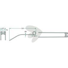 Rake tine Claas 525 mm