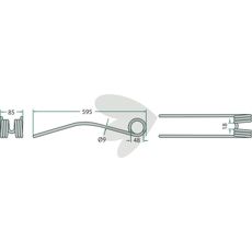 Tine Claas 595 mm 9554830, 0009554830