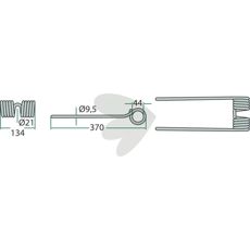 Pin for rotary rake 10-Pack - 9568151