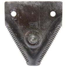 Mower blade serrated on top 87x76 hole 6,5mm 25-pcs