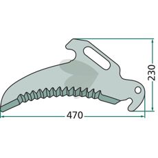 Knife for cutting wagon - 962316.0