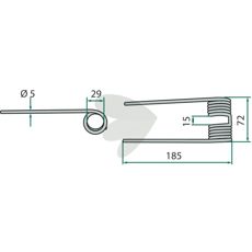 Pick-up pin John Deere 195 mm