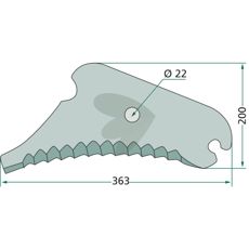 Knife for round baler - CC45141