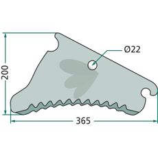Knife for round baler - CC126575
