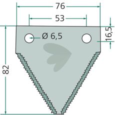 Knife blade serrated 25-Pack - 44103700