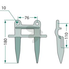 Double finger 6" 44104500