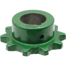 Chain wheel external, upper feed shaft housing