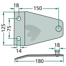 Blade bracket 142438300, VGTF-0288K0, TF-0288K0, PZ-0250