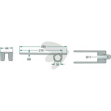 Tine PZ (Kverneland) 293 mm