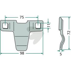 Knife holder for pressure plate