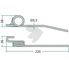 Pin Pin John Deere and others 220mm Z56957