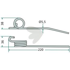 Pin Pin John Deere and others 220mm Z 56958 1