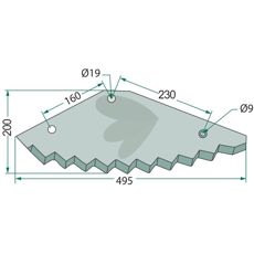 Knife for feed mixer - 5916