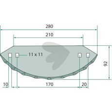 Knife for feed mixer - 308416650
