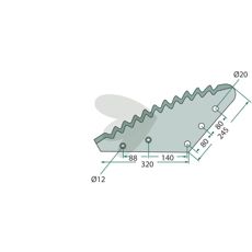 Knife for feed mixer - 1030174