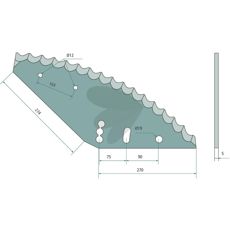 Knife for feed mixer - 1050255