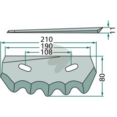 Knife for feed mixer left - 60503502