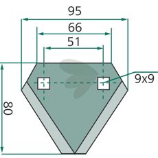 Knife for feed mixer - A7153021