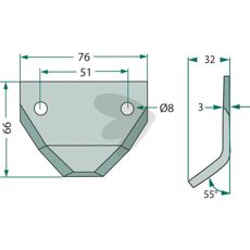 Knife for feed wagon - 70-112