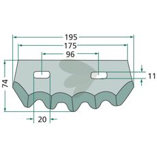 Knife for feed wagon - 70-114
