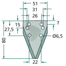 Knife for feed wagon - 70-132