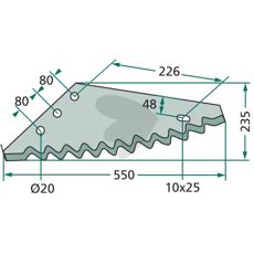 Knife for feed wagon - 70-134