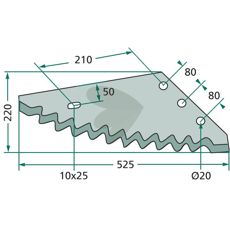 Knife for feed wagon - 70-135