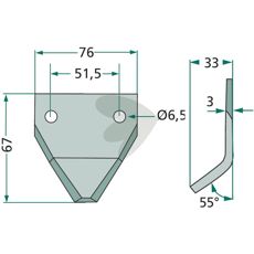 Knife for feed wagon - 70-138