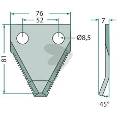 Knife for feed wagon - 70-142